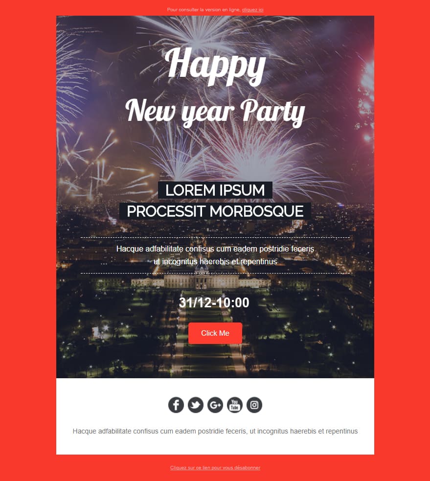 Templates Emailing HappyNewYearParty Sarbacane