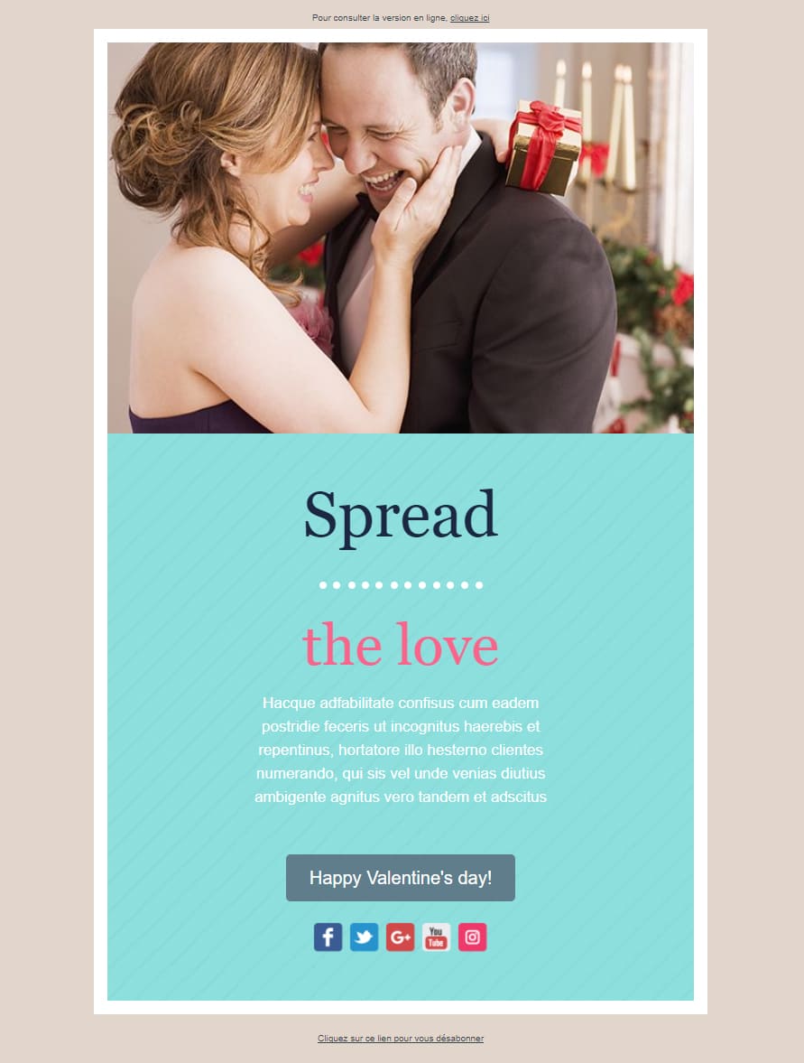 Templates Emailing loveDay Sarbacane