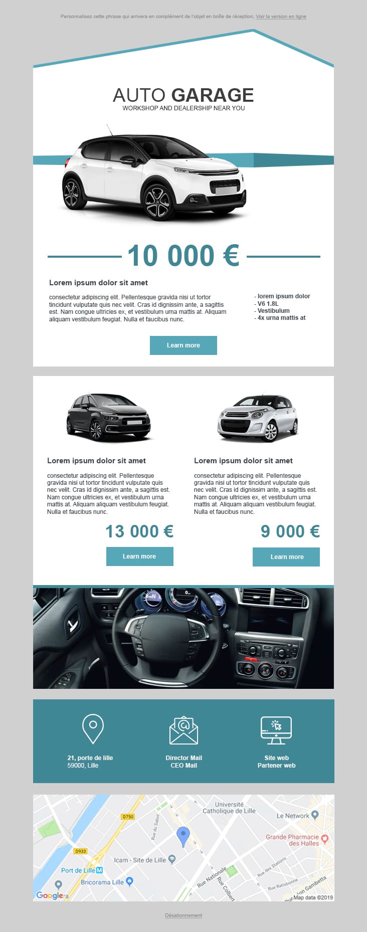 Templates Emailing Automobile Sarbacane