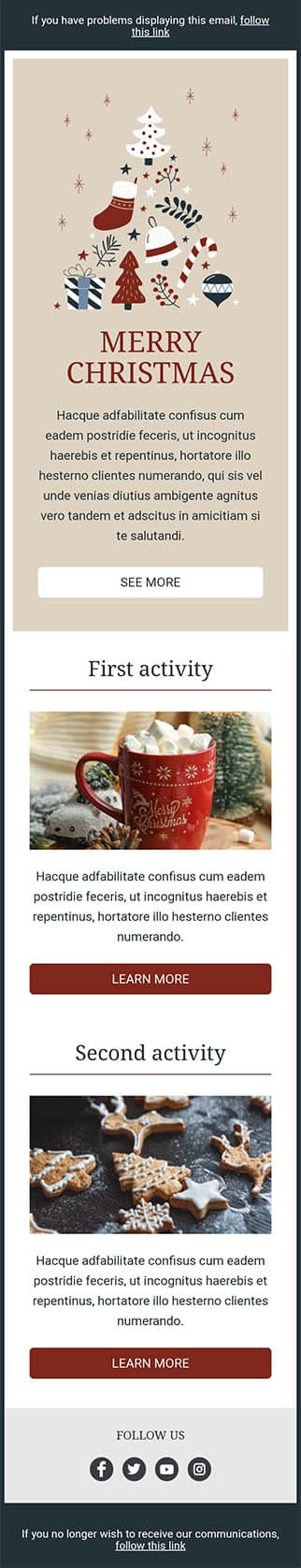 Templates Emailing Christmas Spirit Sarbacane