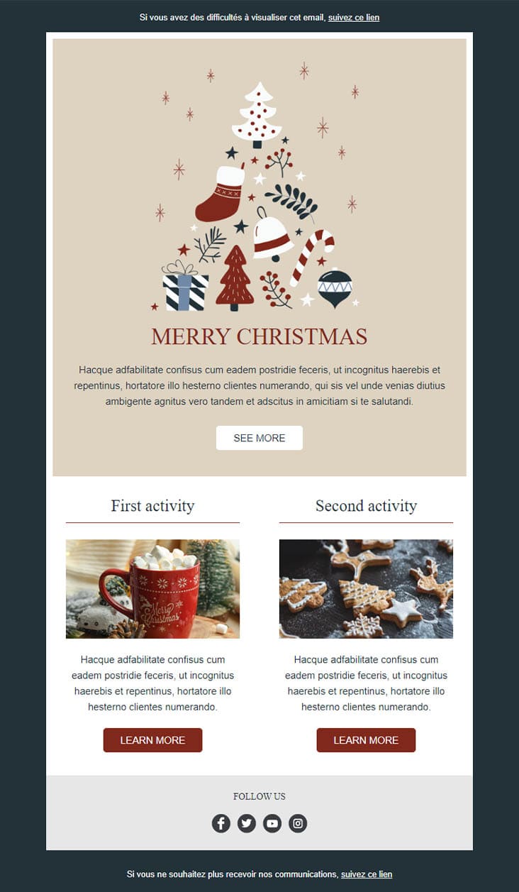 Templates Emailing Christmas Spirit Sarbacane