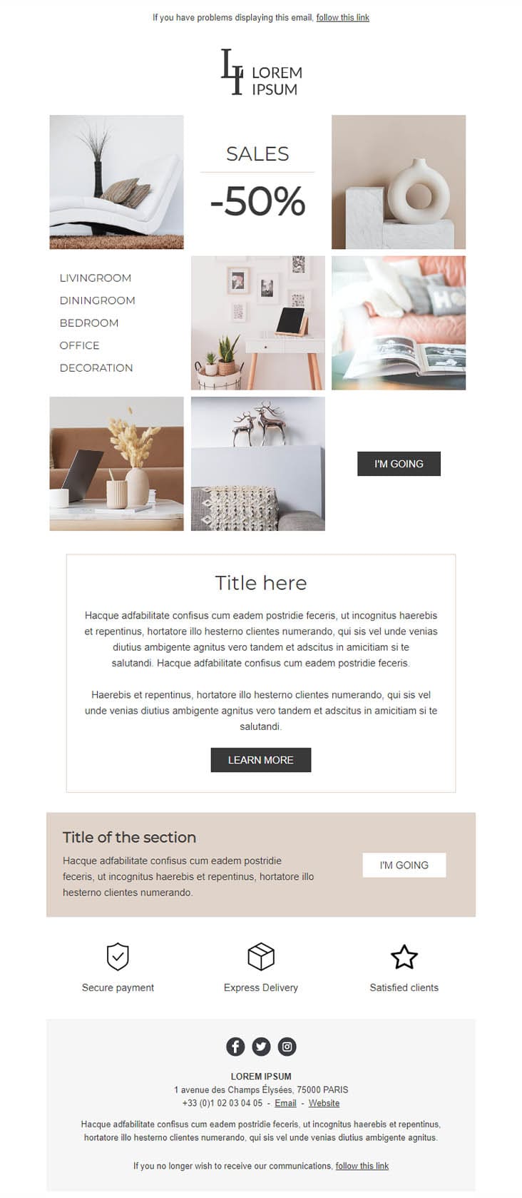 Templates Emailing Decoration Sarbacane