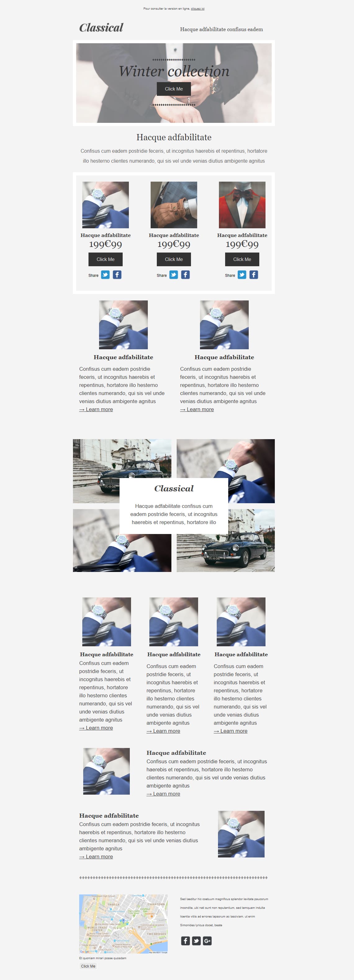 Templates Emailing Classical Sarbacane