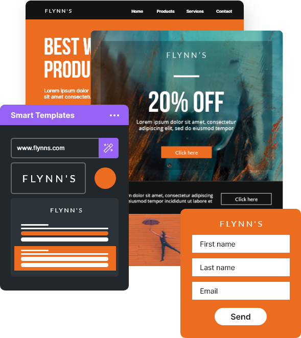 Generate high-end templates that reflect your brand with just one click