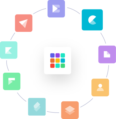 Roue des applications de la suite Sarbacane