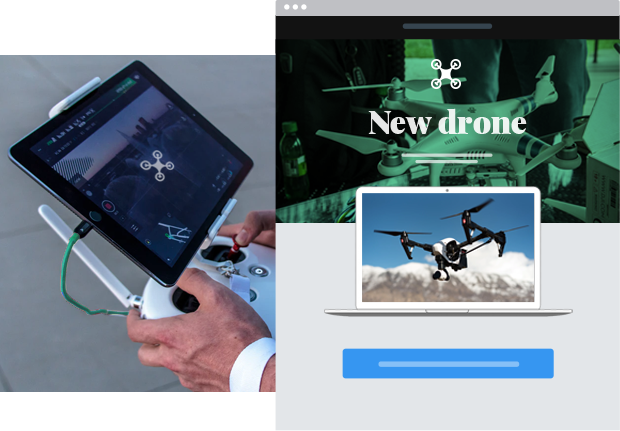 Exemple Landing Page Drone