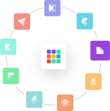 Roue des applications de la suite Sarbacane